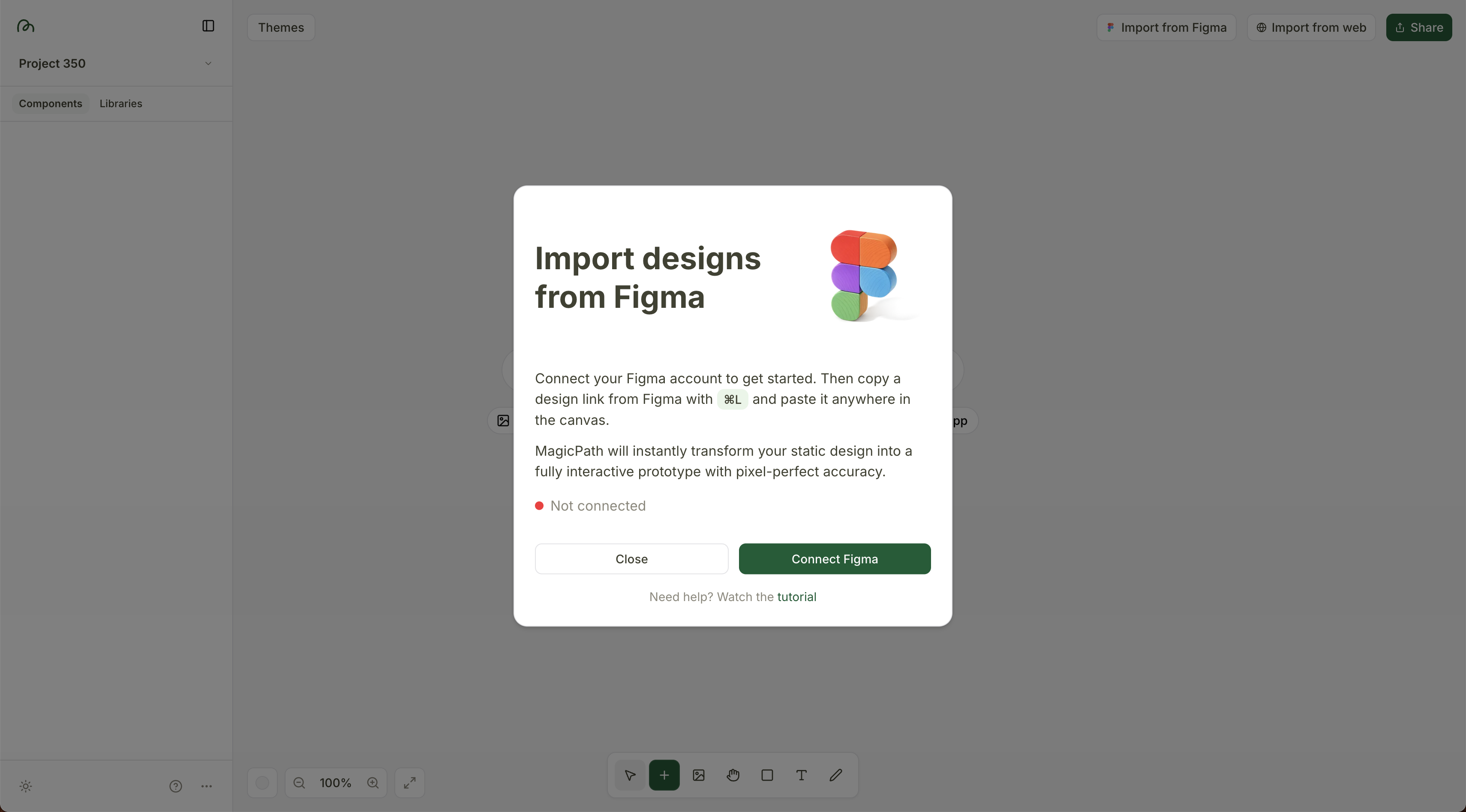 Importing a Figma design into MagicPath