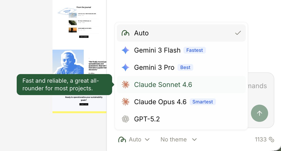 Claude Sonnet 4.6 now available in the MagicPath model selector